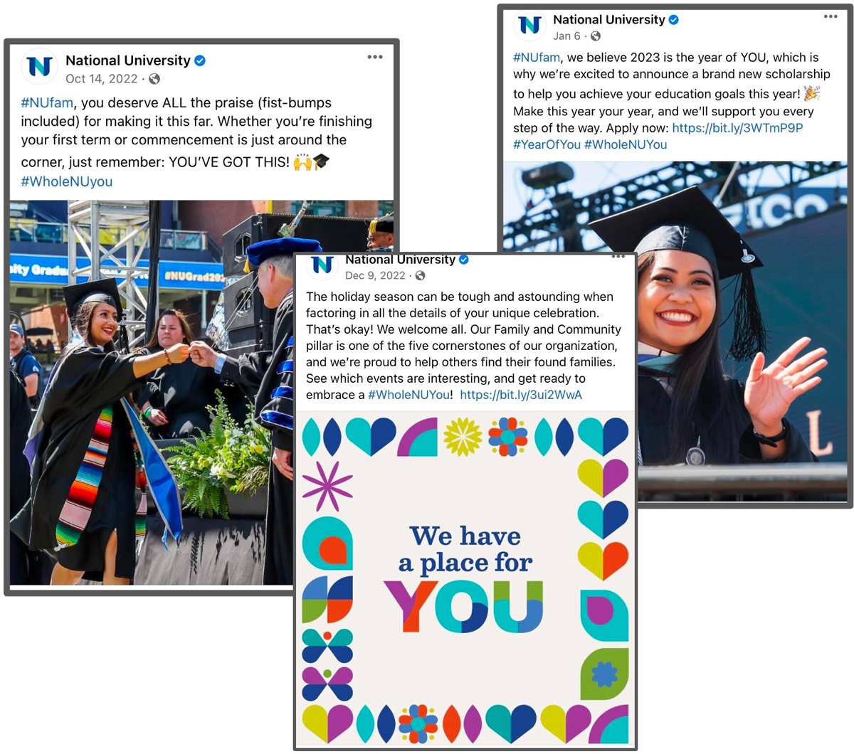 Social media copywriting for National University