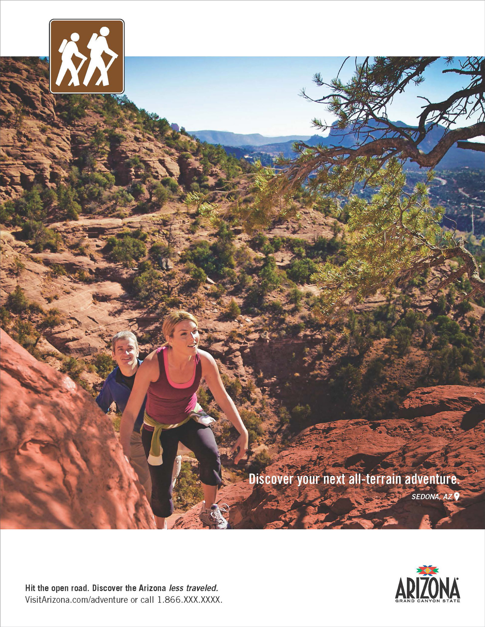 Arizona Office of Tourism - Sedona hiking ad