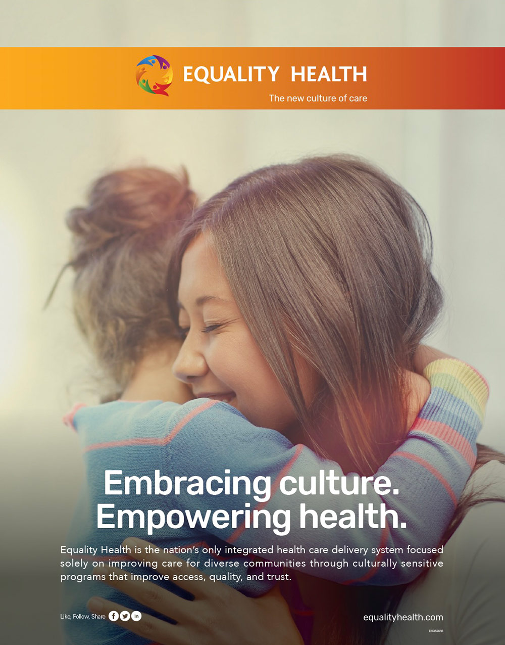 Equity Health Copywriting Ad - Embracing Culture. Empowering Health.