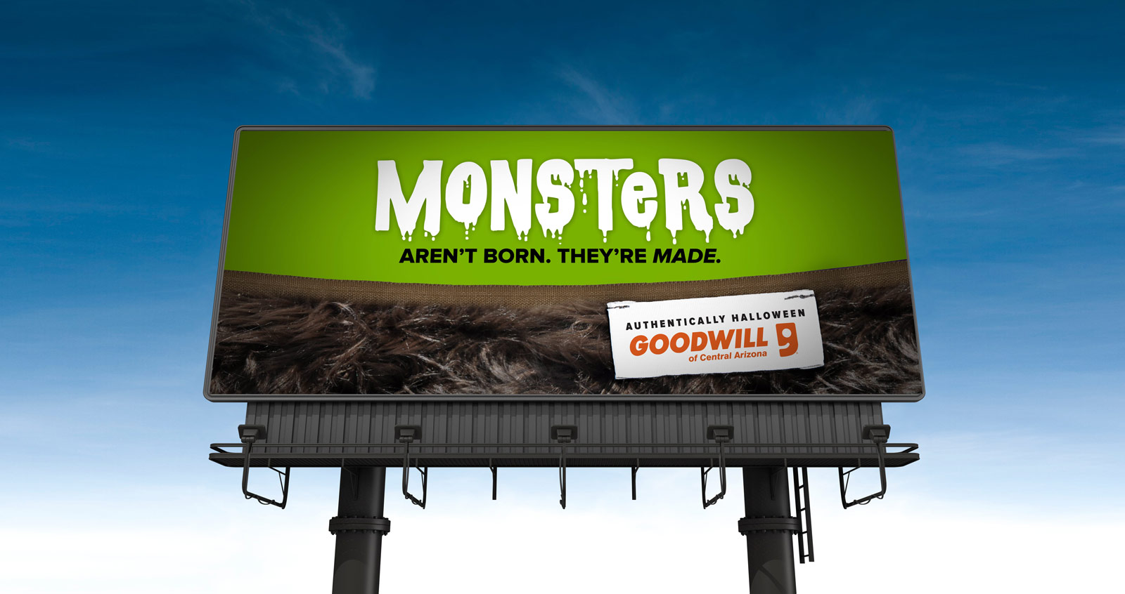 Goodwill billboard - Halloween monsters
