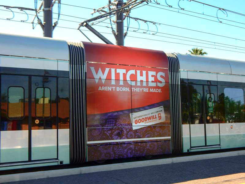 Goodwill witches train ad