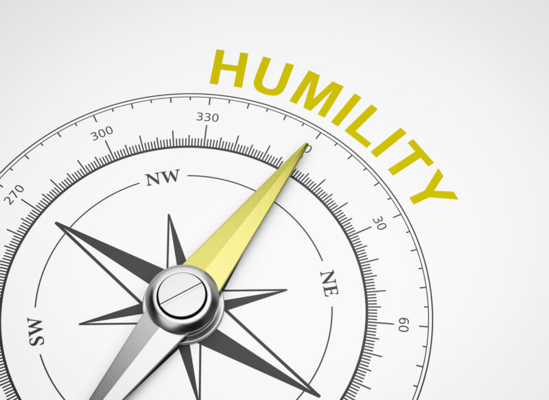 compass with humility as north star