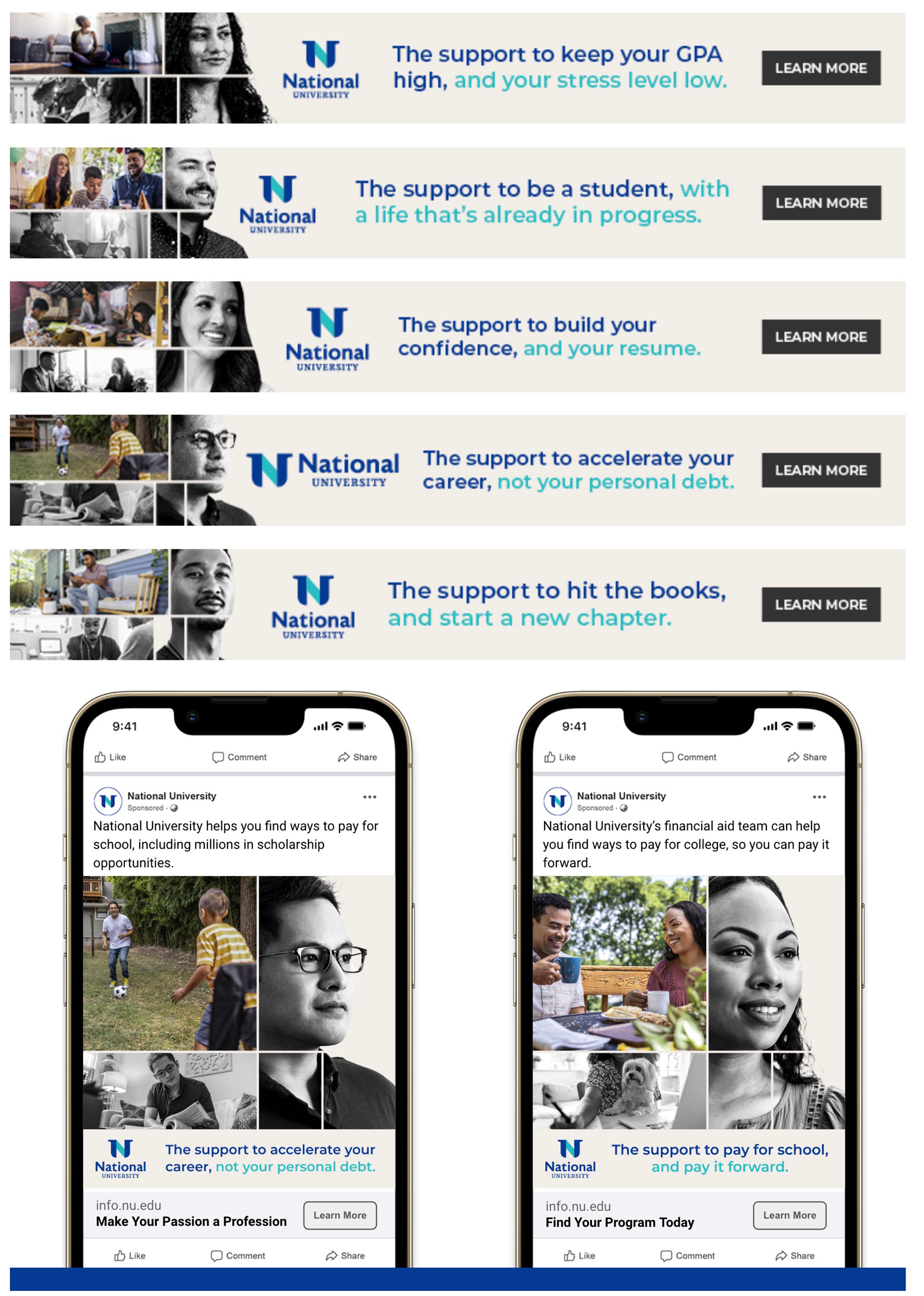 National University online ad copywriter