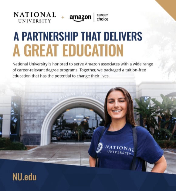 National University Amazon ad