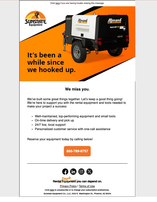 Sunstate eblast newsletter copywriting