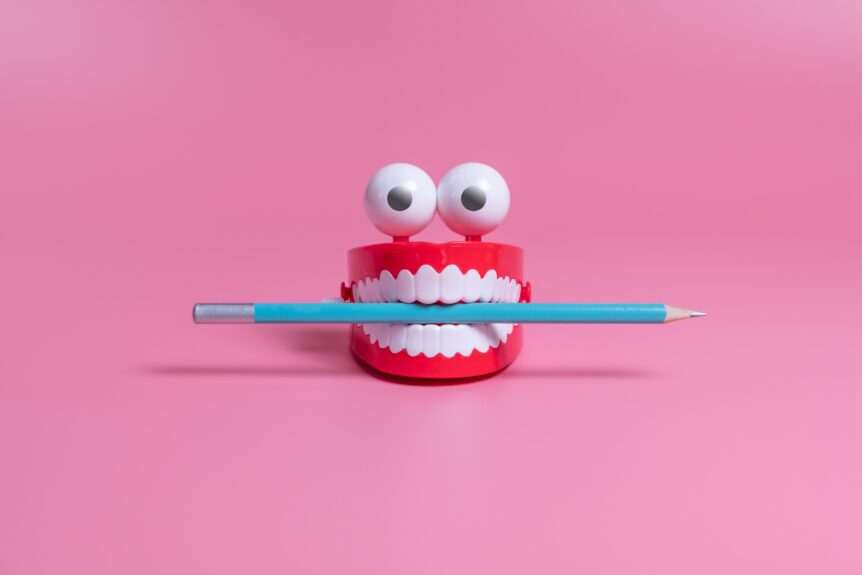 Teeth with Pencil