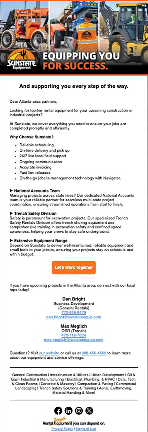 Local email newsletter copywriting - Sunstate AZ