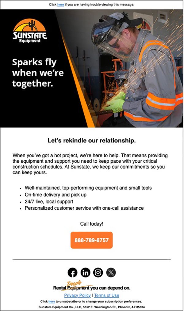Local email newsletter copywriting - Sunstate AZ
