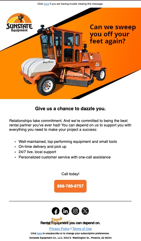 Local email newsletter copywriting - Sunstate AZ